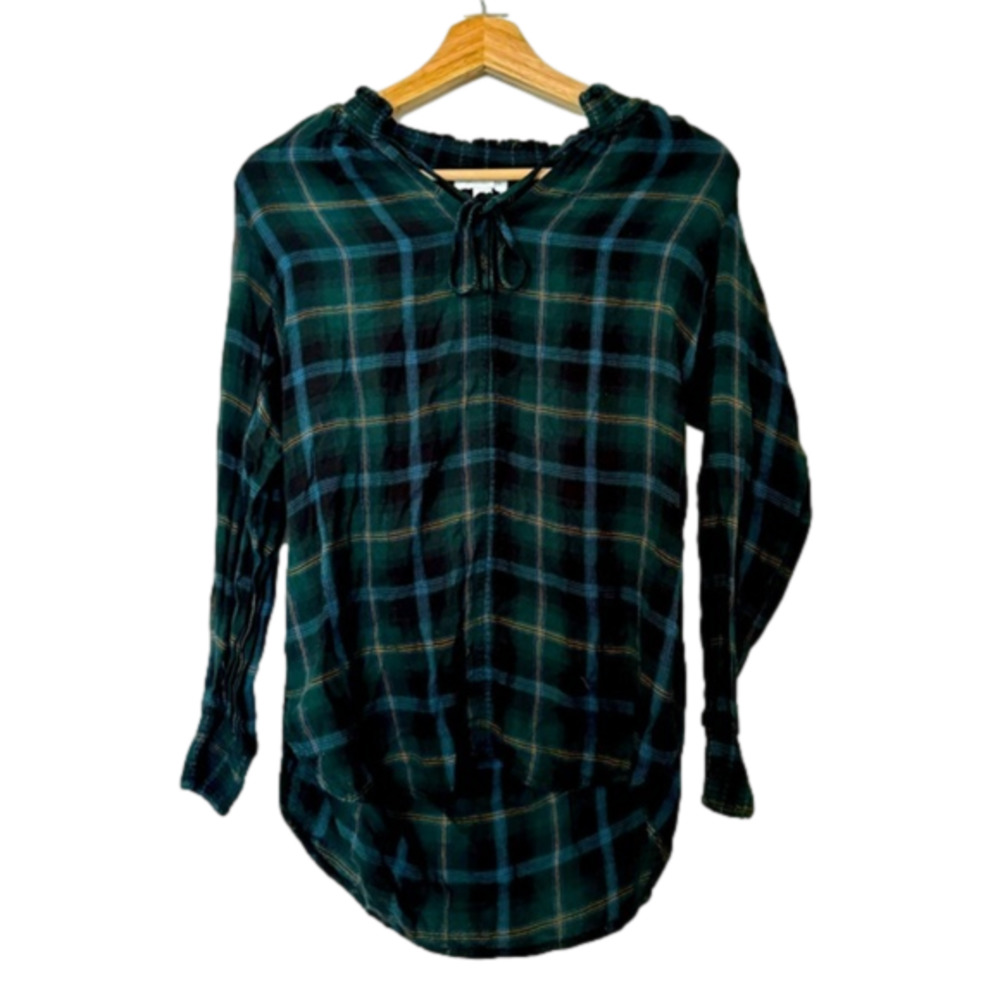 Carolina Belle Plaid Flowy Blouse - Size Small
